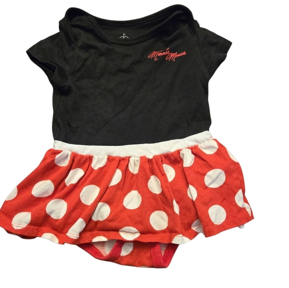 Disney Parks Black and Red Polka Dot Minnie Mouse Dress for Kids Size 24 Months - Picture 1 of 4